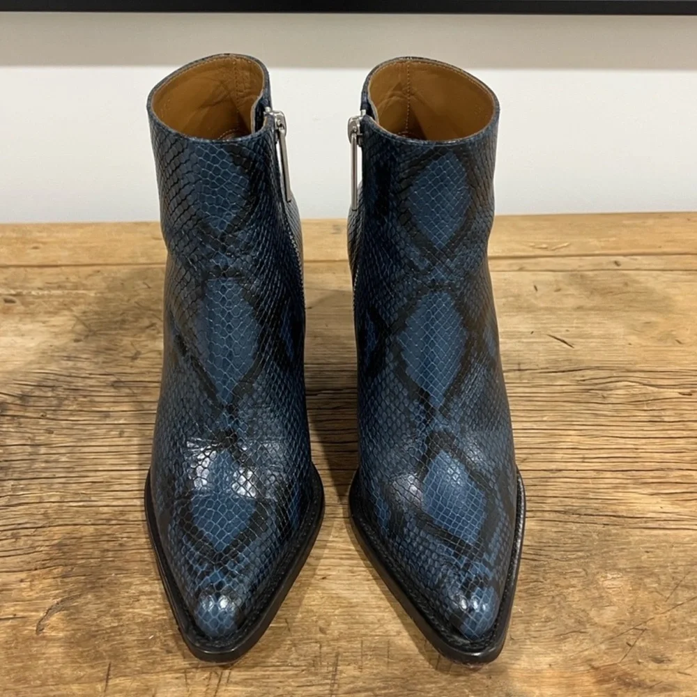 Chloe Rylee Ankle Boots Python Print 7.5 - Picture 2 of 10